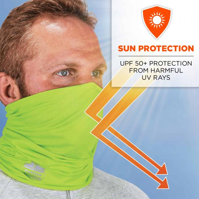 Banda de cuello / braga evaporativa refrescante Ergodyne 6487, protección solar UPF 50+