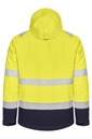 Chaqueta de invierno Tranemo 580881 multinorma alta visibilidad, inherentemente ignífuga de alta visibilidad, con capucha desmontable, forro de piel sintética en el cuerpo y forro acolchado en las mangas