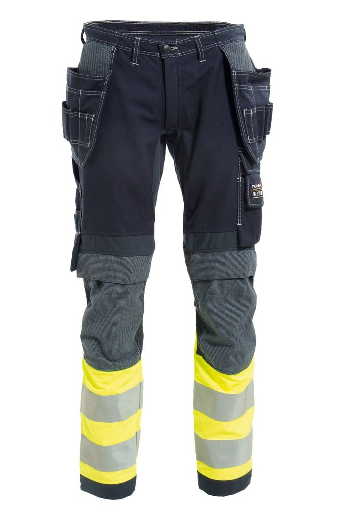 Pantalons stretch d'oficis ignífug Tranemo 632581, alta visibilitat, teixit Tera TX ignífug inherent, lleuger i resistent amb zones de teixit FR stretch per a màxima mobilitat