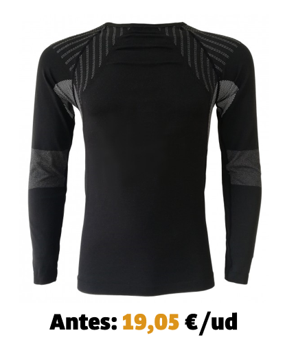 Camiseta interior térmica Hydrowear Wilson, en poliamida poliéster y elastano para secado rápido y excelente ajuste, sin costuras