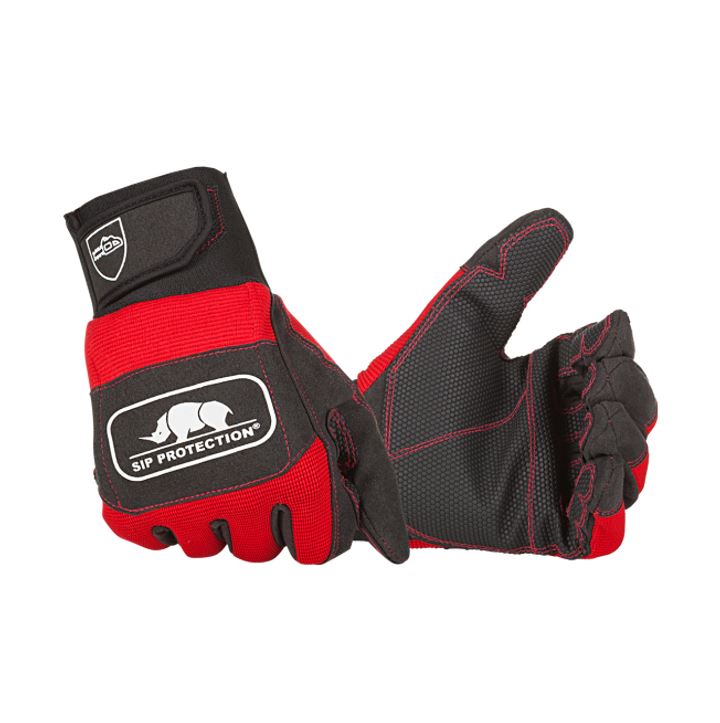 Guantes para motosierra Sip 2XD3 EN381-7 clase 1, protección en ambas manos, palma antideslizante.