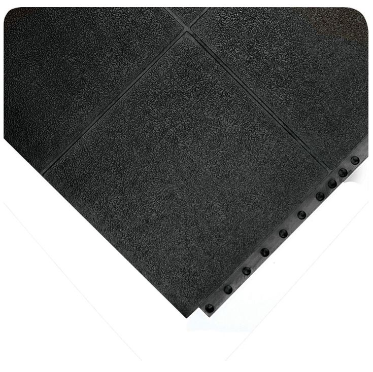 [570.58x3x3GRBK] Alfombra antifatiga conectable Wearwell 570 Seven, 91x91 cm, lisa, resistente a grasas.