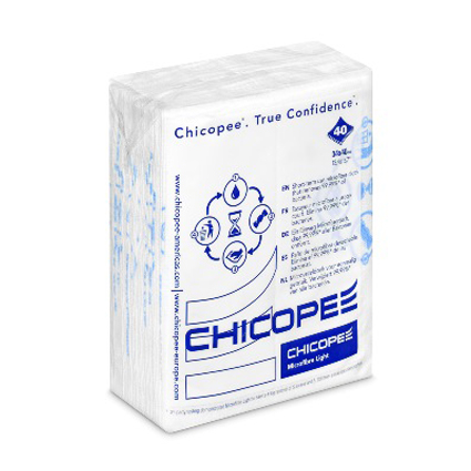 Baietes neteja antibacterianes Chicopee Microfibre Light. Caixa de 320 u. 34x40 cm.