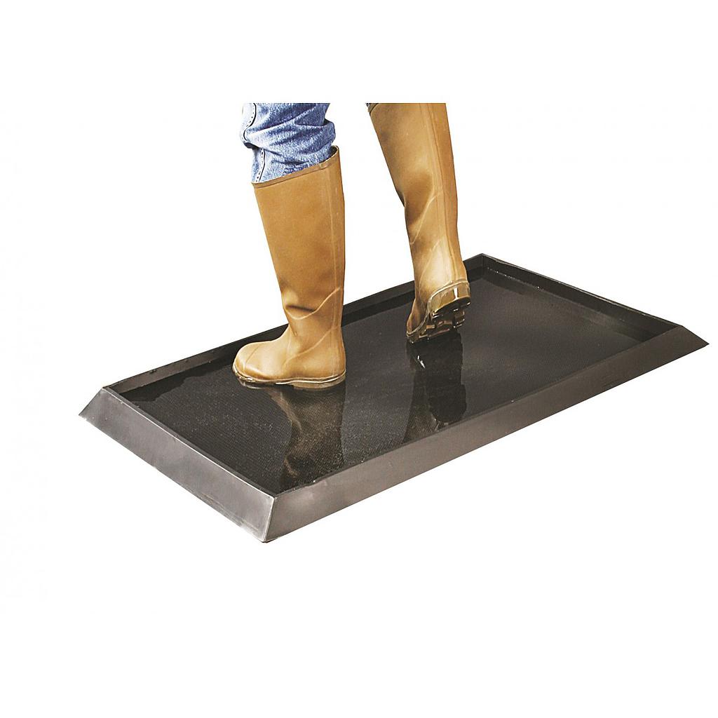 [222.2.5x32x39BK] Alfombra higienizante con borde más elevados Wearwell 222-TW, 63.5 mm. profundidad, capacidad 18,9 litros de producto desinfectante, 81x99 cm.