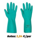 Guant de nitril flocat longitud 33 cm. Powercoat Nitraf 953-01, alta qualitat, 0,46 mm. de gruix, acabat diamantat, 33 cm.