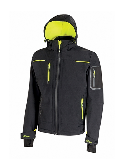 Softshell U-Power Space con capucha y membrana impermeable U-Tex