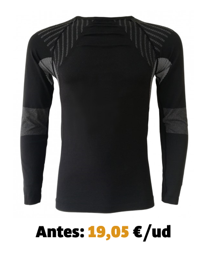 [Wilson.XS/S] Camiseta interior térmica Hydrowear Wilson, en poliamida poliéster y elastano para secado rápido y excelente ajuste, sin costuras