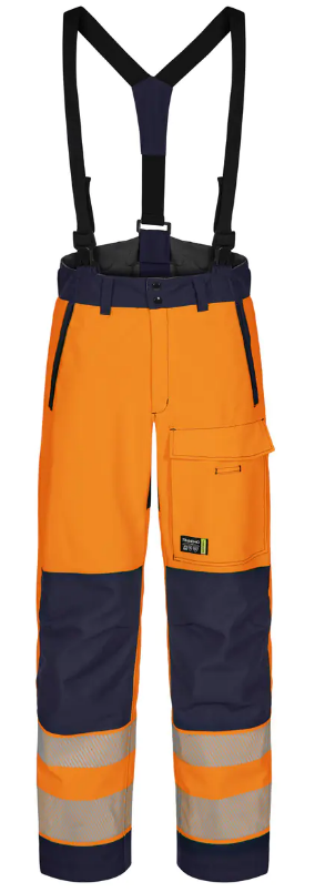 Pantalón Shell con tirantes impermeable y alta visibilidad para frío extremo sin PFAS Tranemo 430546