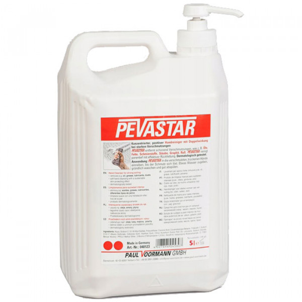 [PEVASTAR5] Pasta limpiadora para suciedades fuertes, garrafa de 5 litros con dosificador.